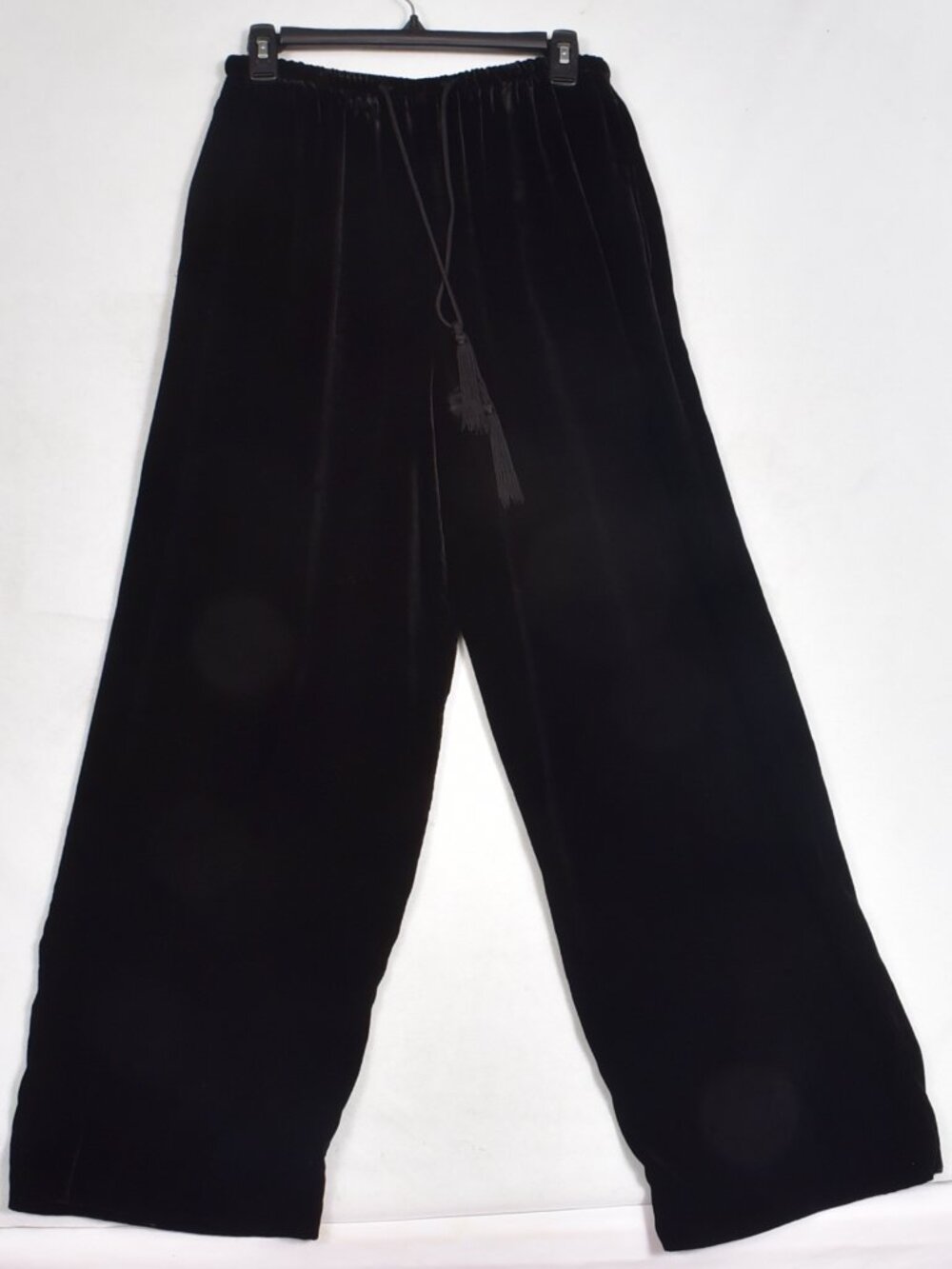 Compagnie Internationale Express Women's Velvet Pants Black Size M Silk Blend